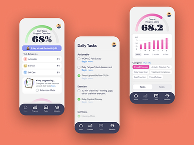 Osteoarthritis App app app design design health care iphone x mobile osteoarthritis app ui ux