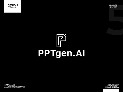 Day 5/100 | PPTgen.AI | Logo_ Challenge | 100days100Logos 100days100logos ai figma logochallenge patten.ai ppt presentation using