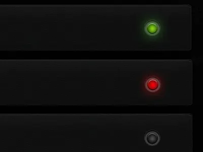 Glow Buttons app black button green iphone off on red