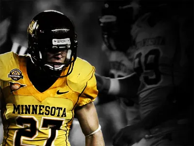 Ski-U-Mah contrast football gophers minnesota selective color sports