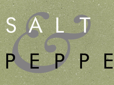 Salt & Pepper ampersand fixed width font logo