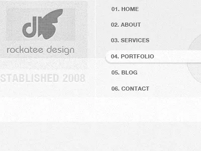 Portfolio Navigation interface light navigation portfolio textures webdesign