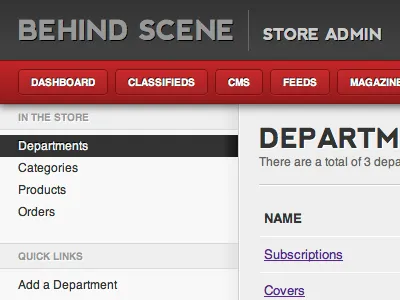 Internal Admin Tool admin app css3 html5 interface