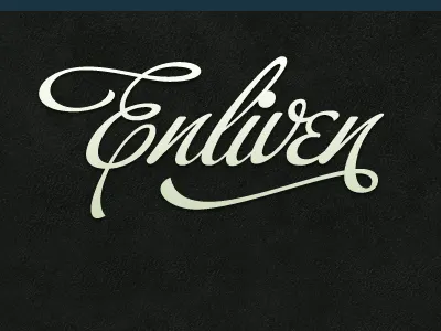 Enliven Logo V2 blue buffet script enliven labs texture