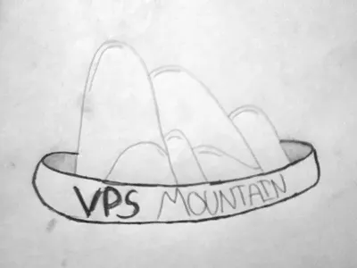 VPSMountain Logo Idea logo mountain sketch vps