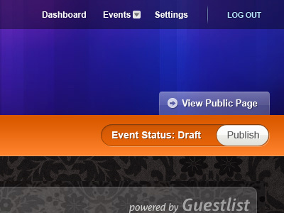 Publishing event control guestlist ui webapp