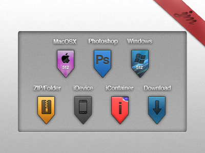 Simple Download Buttons button download icons iphone psd set website