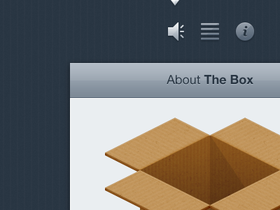 About The Box box cardboard icons navigation thebox