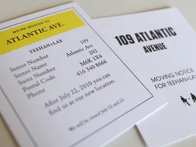 Moving Notice cards monopoly moving print teehanlax