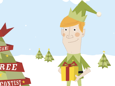 Elf card christmas elf origami