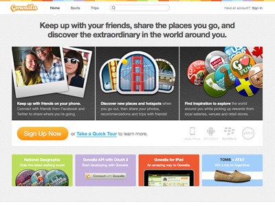 Gowalla with Center aligned heading