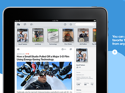 TweetMag application ipad iphone preview site tweetmag twitter