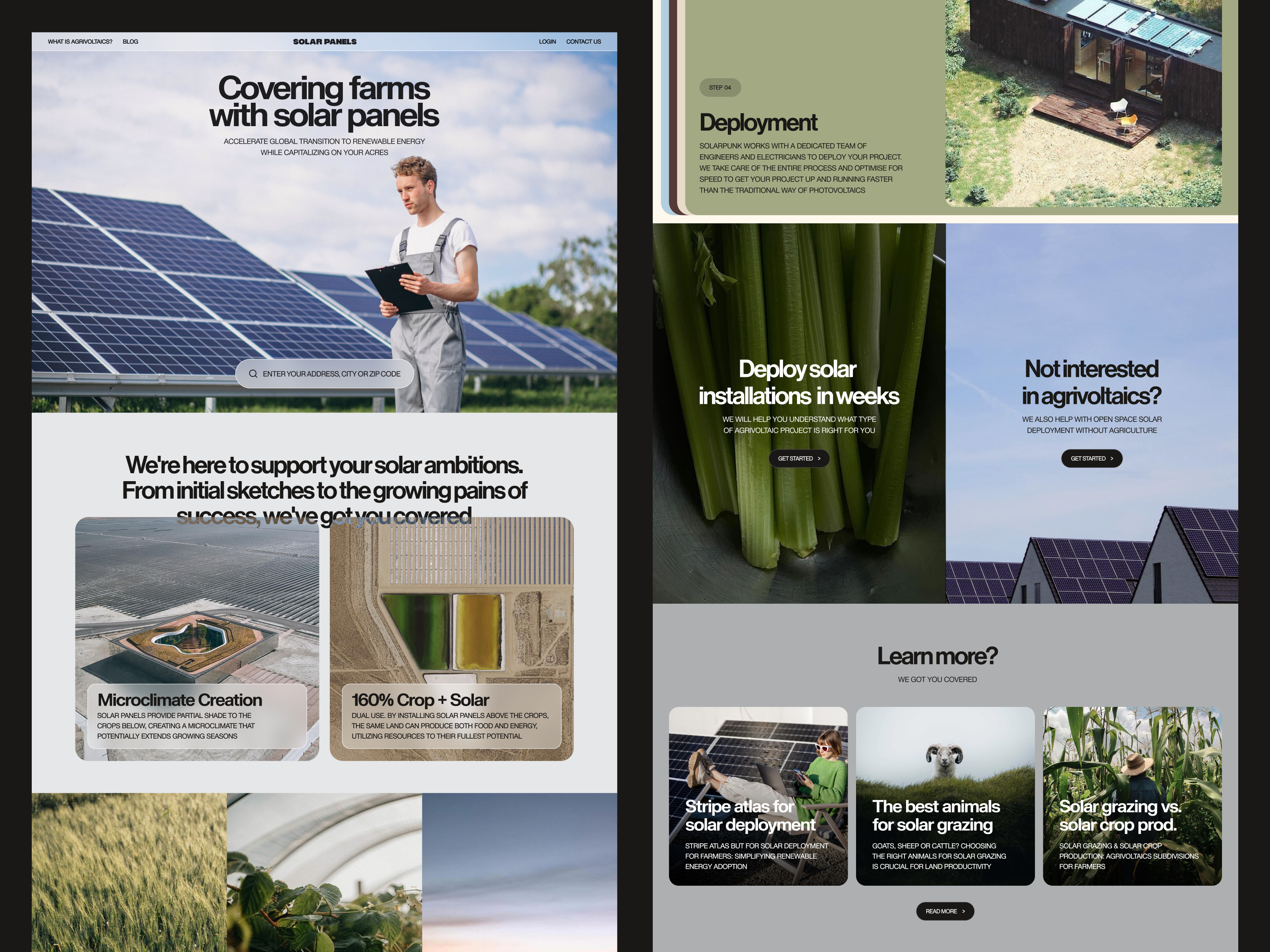 Corporate Website: Solar Panels branding company corporate corporate website design eco energy farm farmer farming homepage landing landing page solar solar energy solar panels ui ux web website
