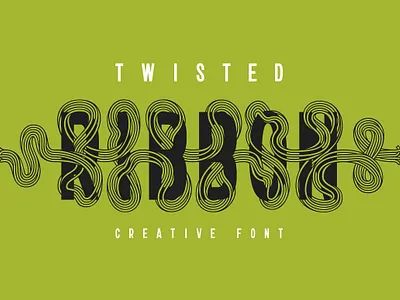 Twisted Ribbon — Creative Font abc alphabet art creative curve font lace lines logo long noodles ribbon stripe strips stroke tape type typography wires