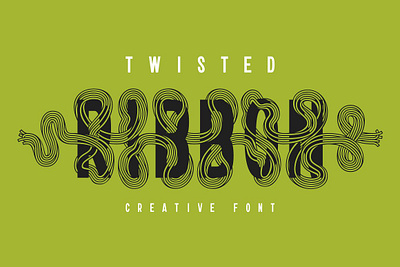 Twisted Ribbon — Creative Font abc alphabet art creative curve font lace lines logo long noodles ribbon stripe strips stroke tape type typography wires