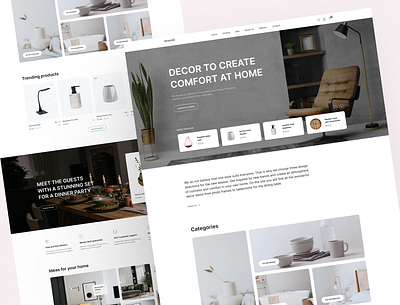 E-commerce Home Decor Website e commerce website ecommerce homedecor homedesign landing page modern uiux user interface web design website