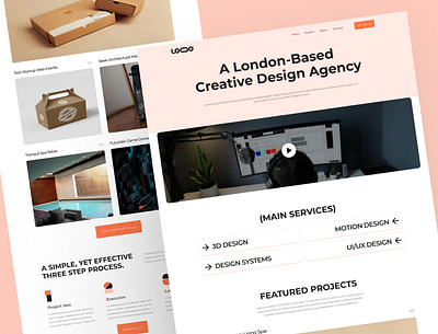 Agency Website Design For Creative Designs agency agency website business corporate landing page services uiux user interface web design website