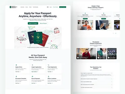 Sleek New Look for the Bangladeshi Passport Site 💫 interface modern web design ui ui design user interface ux website redesign
