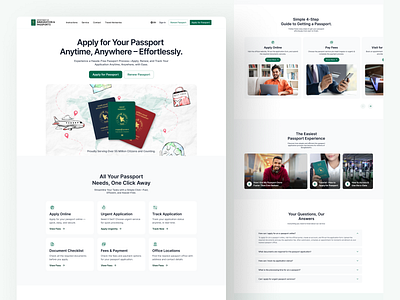 Sleek New Look for the Bangladeshi Passport Site 💫 interface modern web design ui ui design user interface ux website redesign
