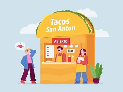 Tacos 2d adobe after effects animation character color creative design food graphic illustration loop motion motion design motion graphics portfolio shop vector video website