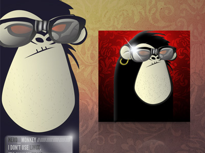 New Twitter Identity :D avatar glasses monkey nerd twitter vector