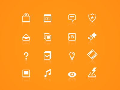 Planet Illogica icons orange