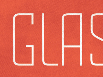 Glas custom orange red type typography