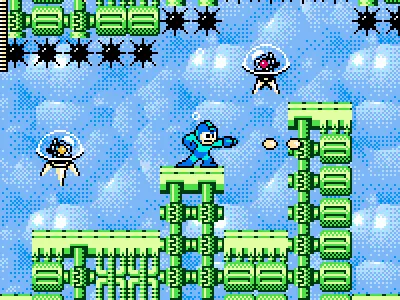 Bubble Man mega man 2 nes pixels rebound