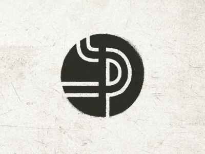 Desire Path Logo circle desire path identity logo music record label texture typography