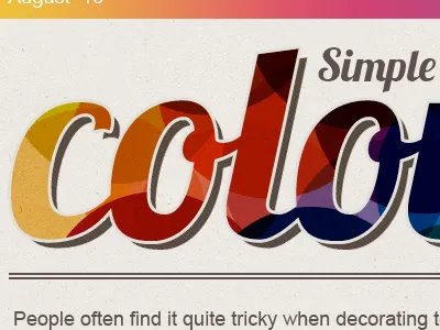 Simple rules for selecting colours... color colour ecommerce retail typography website