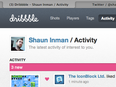 Incominggg! dribbble extension safari