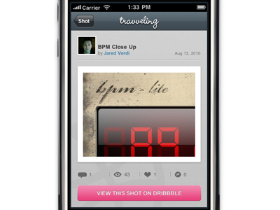 Travveling - Shot Details dribbble ios iphone travveling