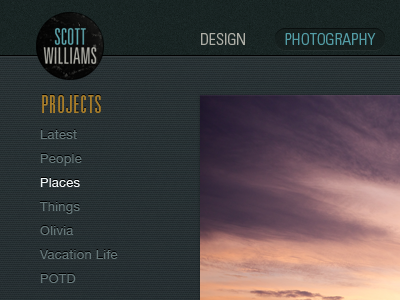 Portfolio blue design grey lines orangey photography portfolio univers