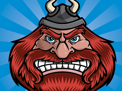 Viking Cartoon Character Head cartoon cartoon character character character design head helmet horns illustration viking