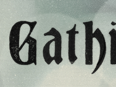 Gathiens band blackletter blue gathiens gothic green poster