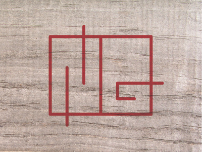 NG lines monogram red wood