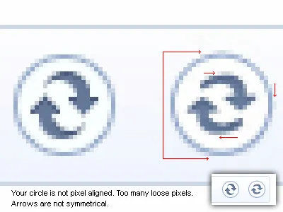 Too many loose pixels flying around
