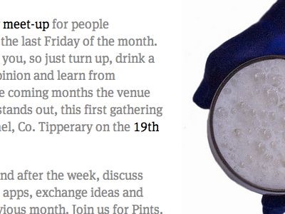 Pints beers gatherings pints typekit