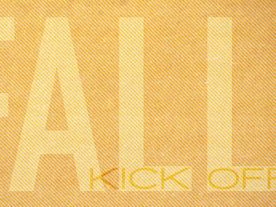 Fall Kick Off angles lines orange texture type yellow