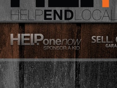 HELP initiatives grey header navigation orange website