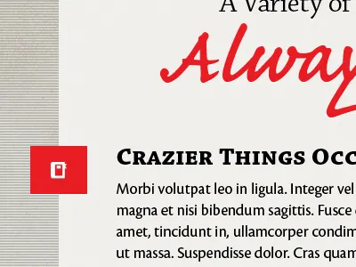 Another view of that Tumblr theme. adobe blog caflisch chaparral cronos tumblr tumblr theme typekit