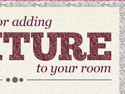 Simple rules for adding texture to your room color colour ecommerce retail typography website