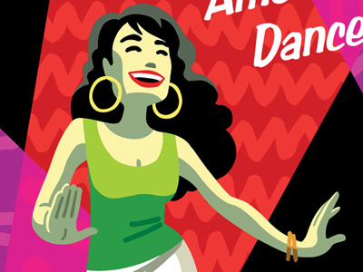 Dancer character design illustration poster design