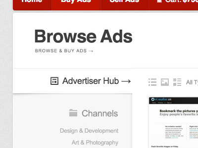 Browse Ads ads browse grey sidebar tab