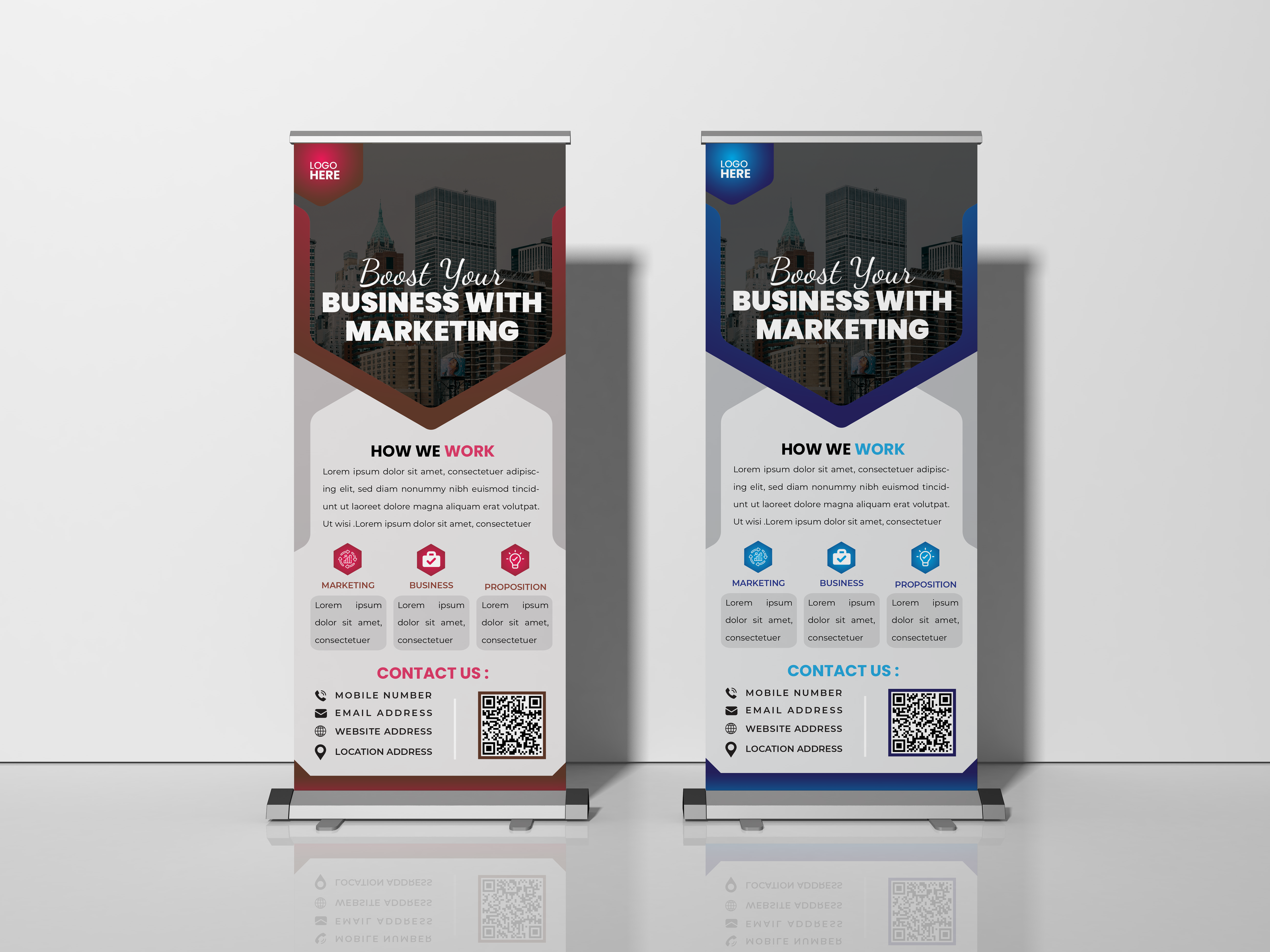 Corporate Marketing Roll-up Banner Design ads advertisement agency brand style guides business logo marketing modern design online package design pop up banners print pull up banner retractable banners roll up banner roll up banner design roll up banner template roller banners rollup social media