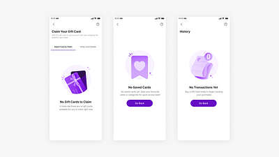 Empty States claim empty state empty states figma fintech illustration illustrator no saved cards no transactions phonepe ui ux visual design