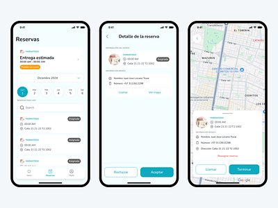 Reservation app addresses app calendar reservation app reservations schedule ui ux uxui visual design