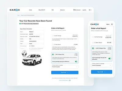 Car a Report page car clean design light minimalistic responsive ui ux web web design