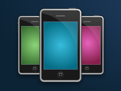 Multicolour iPhones V2 blue green iphone phone purple