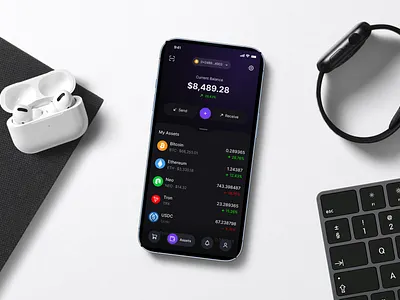 Crypto Wallet app crypto desgin interface mobile ui ux